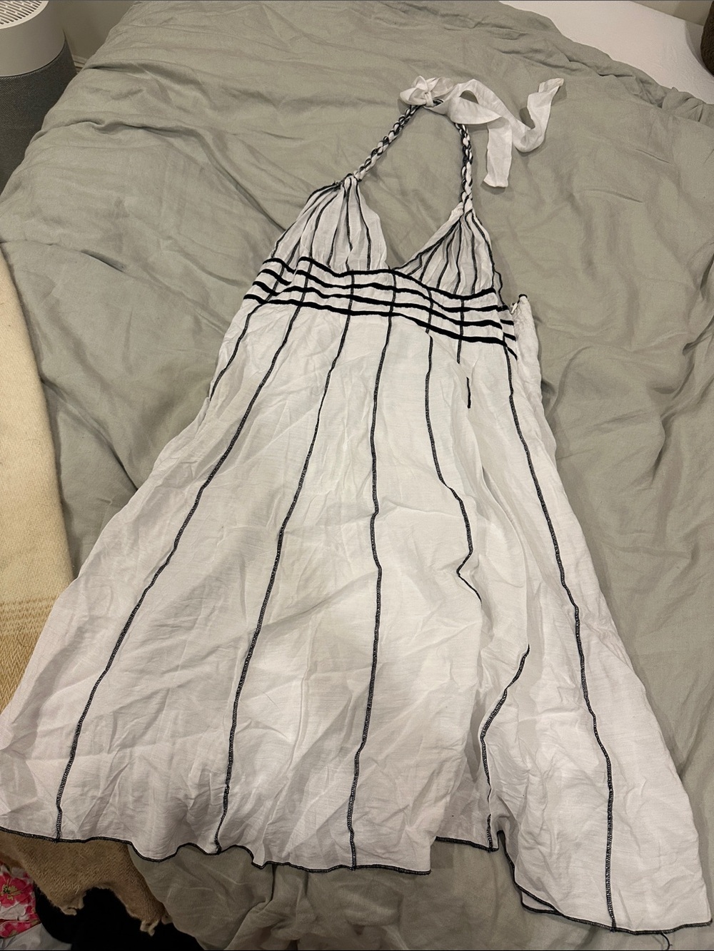 Lucy Paris striped halter dress